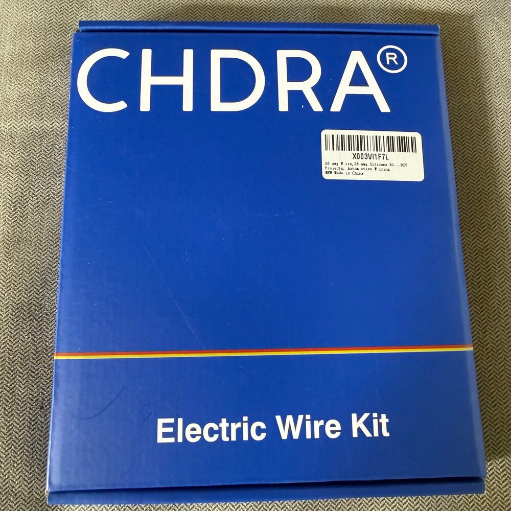 CHDRA 26 AWG Silicone Electrical Wire Kit Tinned Copper DIY Automotive NEW